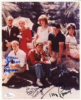 Gilligans Island Cast Signed 8x10 Color Photograph Signed by 4 (JSA)